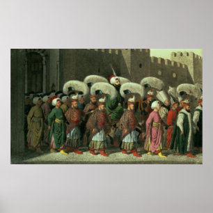 Póster El sultán Mahmud II en procesión, 1809