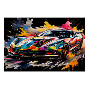 Póster El Supercoche en Movimiento