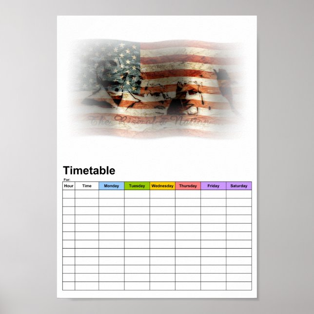 Póster El surgimiento de una nación / Horario (Frente)