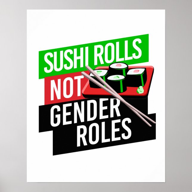 Póster El sushi no tiene roles de género (Frente)
