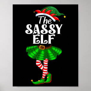 Póster El Sy Elf Xmas Divertida Navidad Familia Combinada