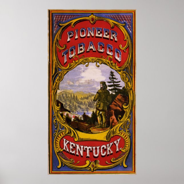Póster El tabaco pionero Kentucky (Frente)