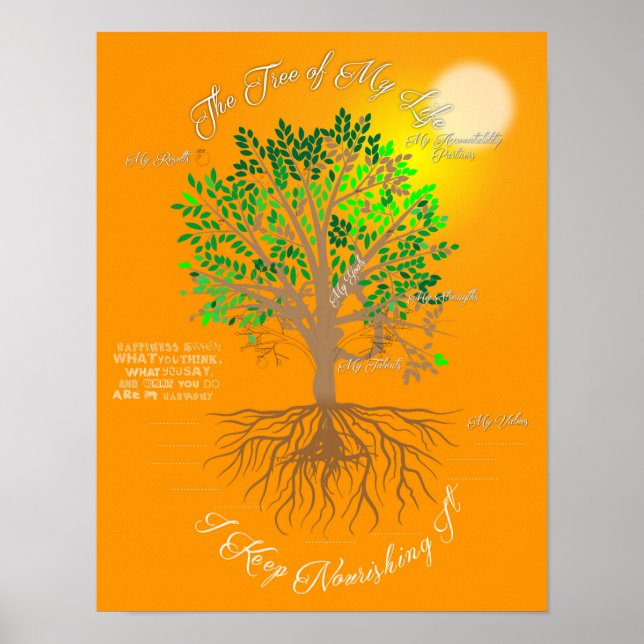 Póster El tablero de la visión: El árbol de mi vida (Frente)