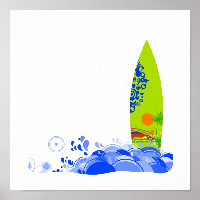 Póster El tablero verde en las olas (Frente)