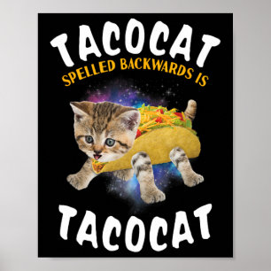 Póster El Tacocat Spelado Hacia Atrás Es Tacocat Tee Cat