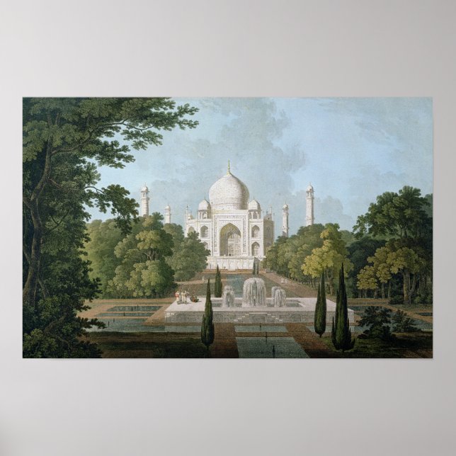 Póster El Taj Mahal, Agra, del Jardín (Frente)