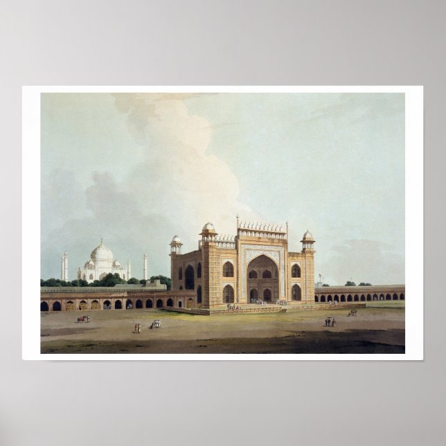 Póster El Taj Mahal en Agra, de 'El paisaje oriental: Twe (Frente)