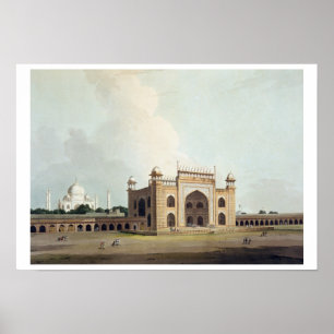 Póster El Taj Mahal en Agra, del 'paisaje oriental: Twe