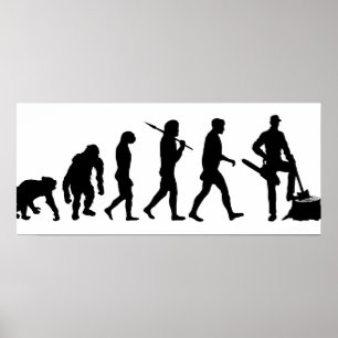 Póster El talador de árboles Lumberjack lesiona el trabaj