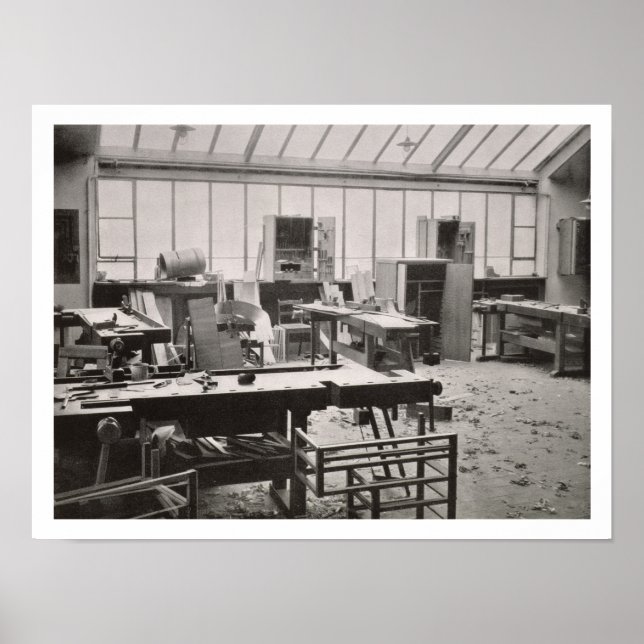 Póster El taller del carpintero, de los talleres de la (Frente)