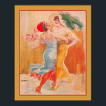 Póster El "Tango" Art Deco de los años 20<br><div class="desc">Roaring Twenties ,  Art Deco,  Dancing Flappers Print titulada "Tango" 16x20 mostrado aquí.</div>