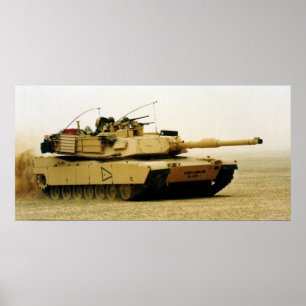 Póster El tanque de M1A1 Abrams