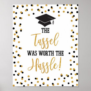 Póster El Tassel Valía La Pena El Rótulo De Graduación De