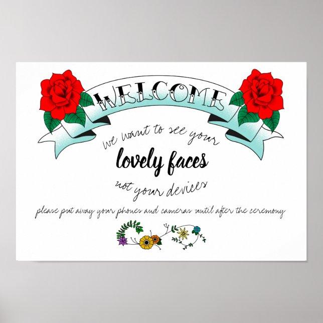 Póster El tatuaje del Rótulo de la ceremonia Boda desench (Frente)