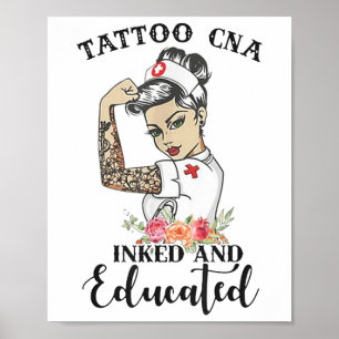 Póster El Tatuaje Puede Ser Fuerte En Una Mujer Fuerte Y