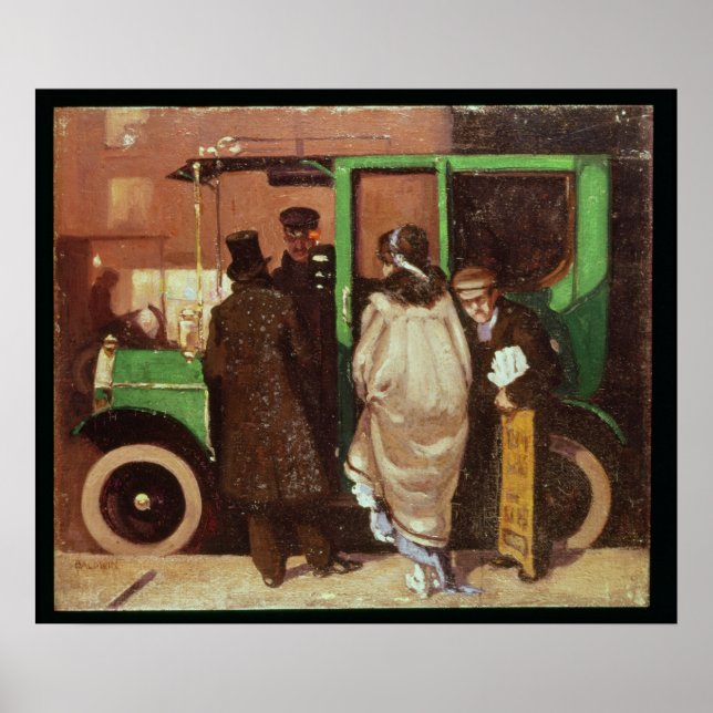 Póster El taxi, c.1908-10 (Frente)