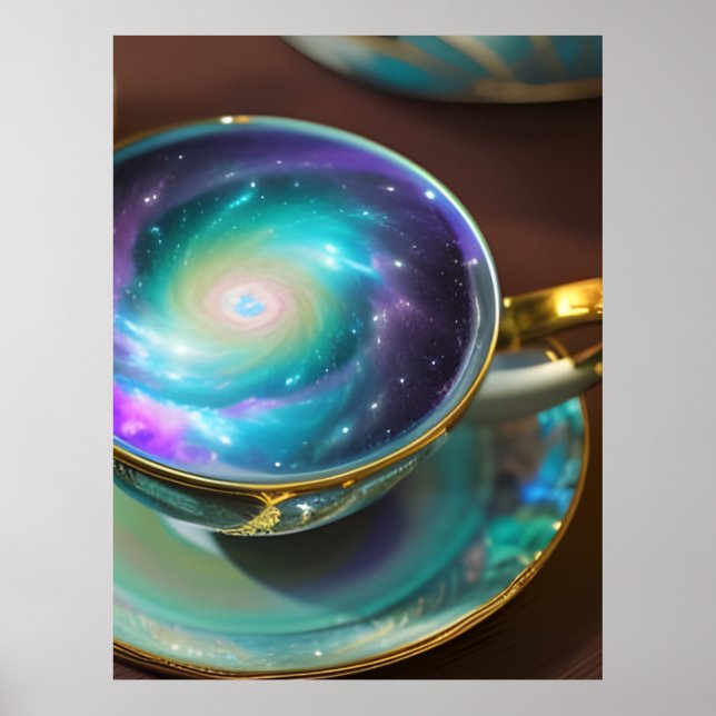 Póster El té lleno de galaxia (Frente)