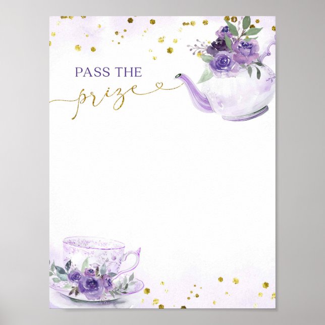Póster El té morado con flores pasa los juegos de novias (Frente)