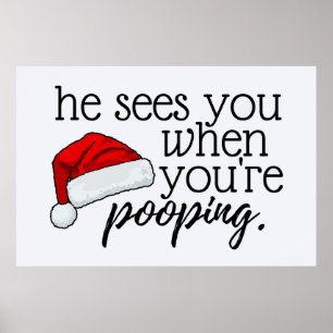 Póster Él te ve cuando eres un poster de la pelota