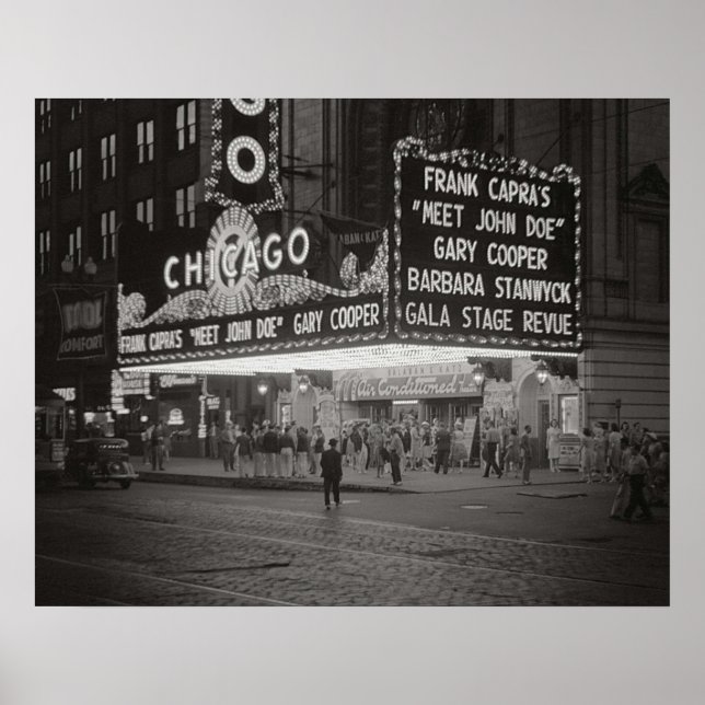 Póster El teatro de Chicago en la noche de 1941. Foto de  (Frente)