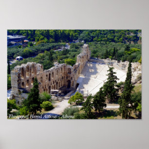 Póster El teatro de Herod Atticus - Atenas