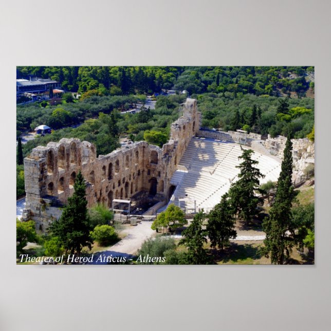 Póster El teatro de Herod Atticus - Atenas (Frente)