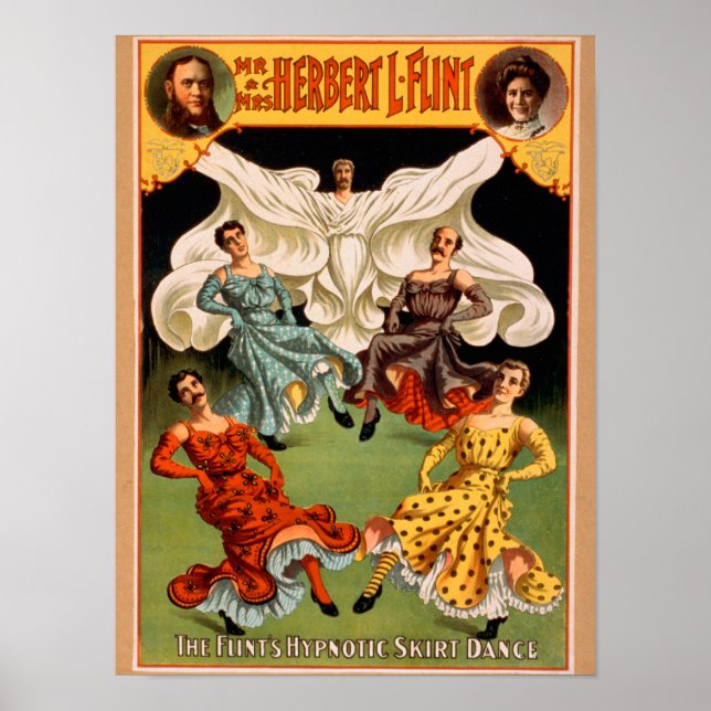 Póster El teatro de la danza hipnótica de la falda (Frente)