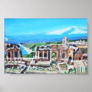 Póster El teatro griego en Sicilia - poster