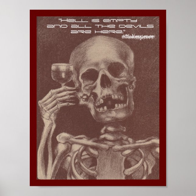 Póster El Teatro Hell es demonios vacíos aquí Shakespeare (Frente)