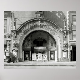 Póster El Teatro Majestic, 1910. Foto de cosecha de vinta