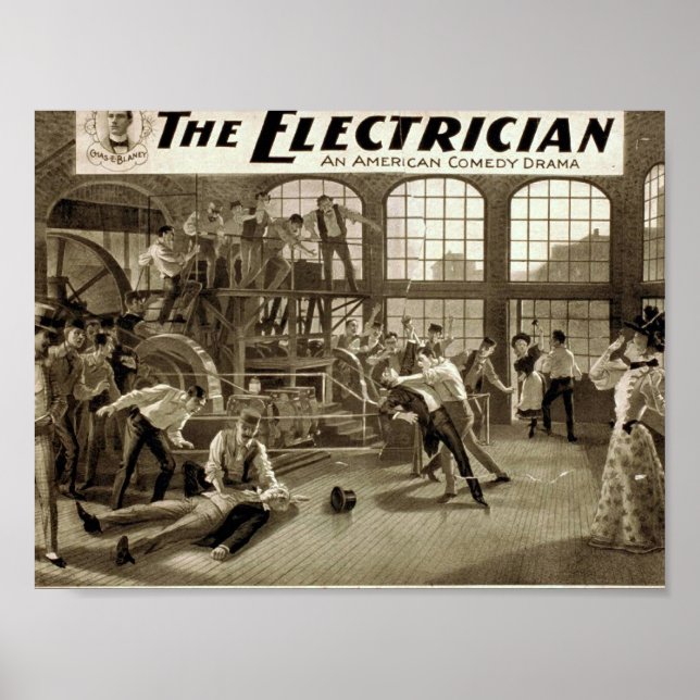 Póster El Teatro Retro Electricista (Frente)