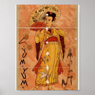 Póster El teatro retro MIKADO, "yum yum"
