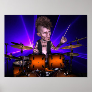Póster El teclear con el poster de los lasers