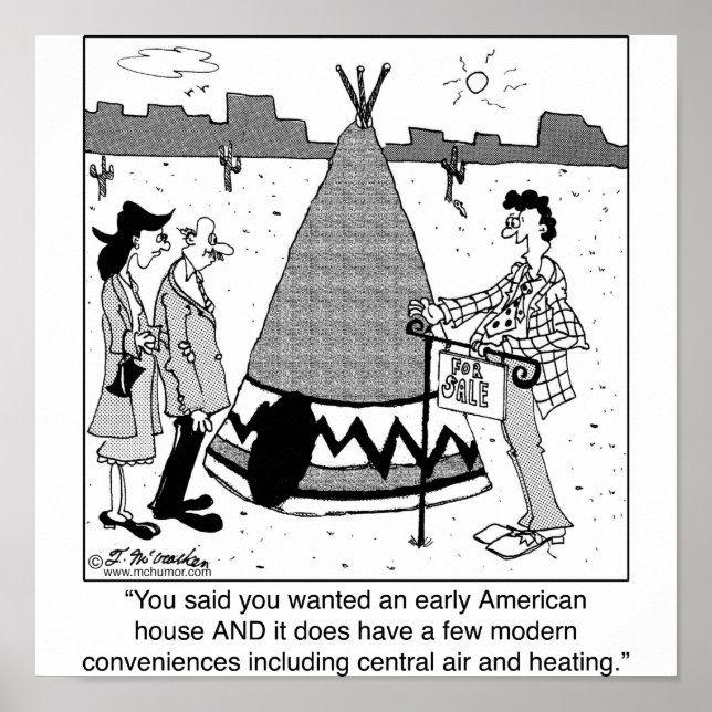 Póster El Tee Pee moderno tiene aire central y calefacció (Frente)