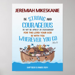 Póster El tema del arca de Baptism Boy Noah