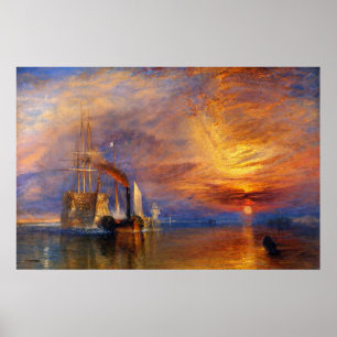 Póster El Temeraire en lucha de J.M.W. Turner