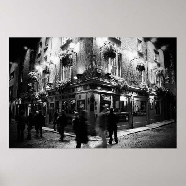 Póster El Temple Bar Pub, Dublín - Canvas (Frente)