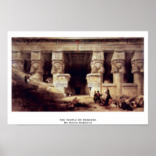 Póster El Templo De Dendera Por David Roberts