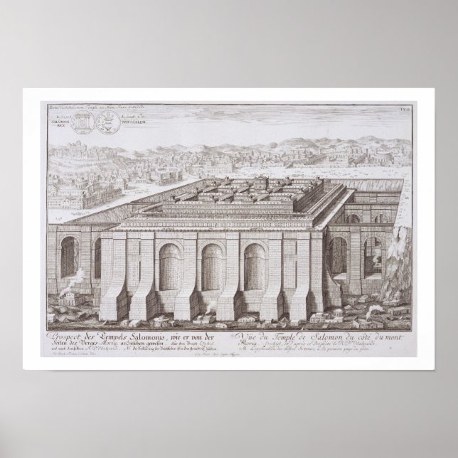 Póster El templo de Salomón, Jerusalén, de 'Entwurf ei (Frente)