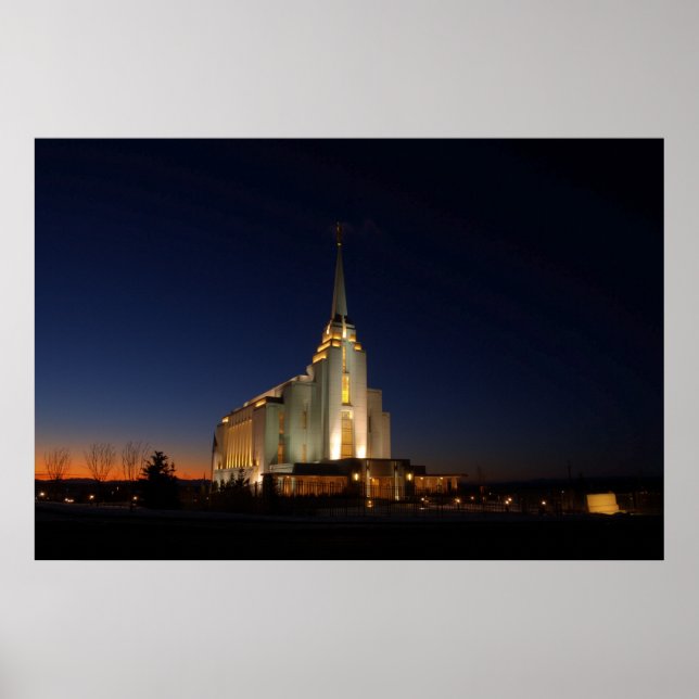 Póster El Templo LDS de Rexburgo (Frente)