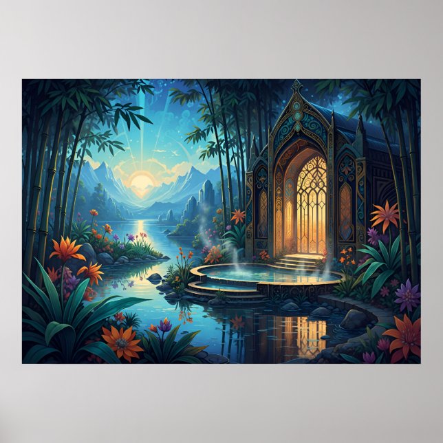 Póster El Templo Luminoso junto al Río (Frente)