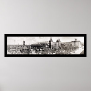 Póster El templo mormón pone a tierra la foto 1912
