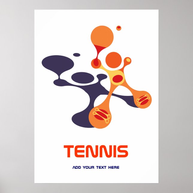 Póster el tenis es un juego genial (Frente)