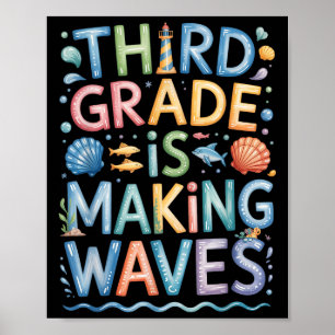 Póster El Tercer Grado Está Haciendo Que Las Olas Vuelvan