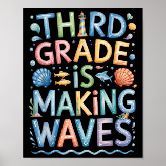 Póster El Tercer Grado Está Haciendo Que Las Olas Vuelvan