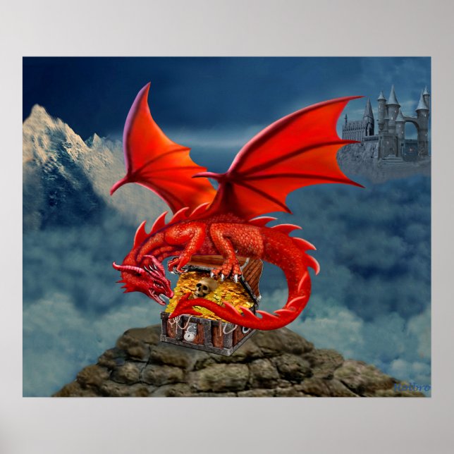 Póster El tesoro del dragón rojo volador (Frente)
