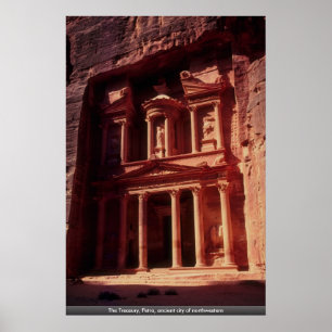 Póster El Tesoro, Petra, antigua ciudad del noroeste