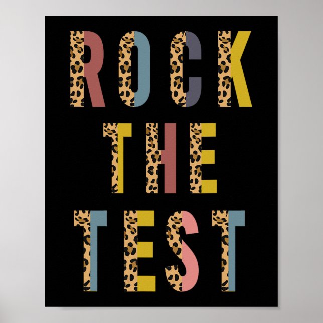 Póster El Test Retro Motivational Testing Day Teacher St (Frente)