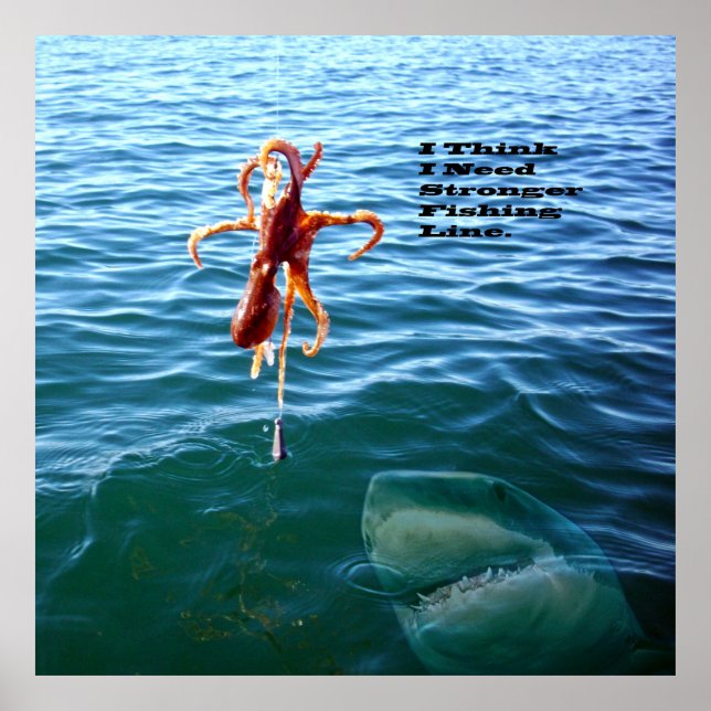 Póster El tiburón gracioso quiere pulpo, (Frente)