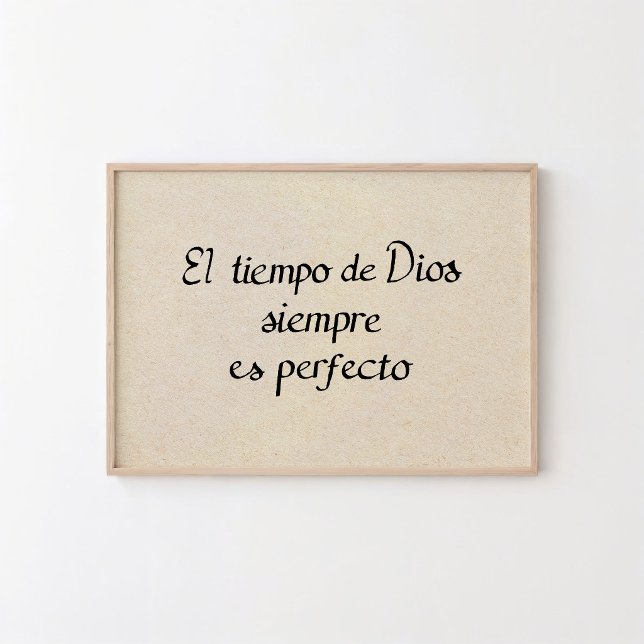 Póster El Tiempo de Dios Siempre es Perfecto (Arte Cristiano - El tiempo de Dios siempre es perfecto)